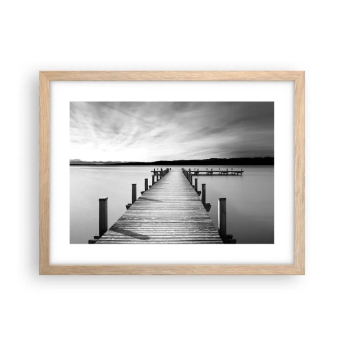 Poster in cornice rovere chiaro - Pace sull'acqua - 40x30 cm