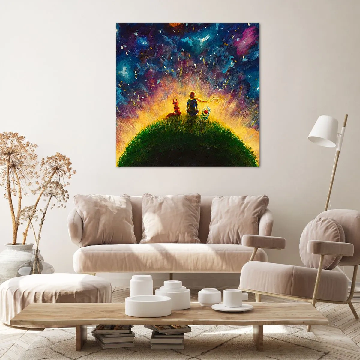 Quadro su tela - Stampe su Tela - Amore e amicizia: l'intero mondo - 30x30 cm