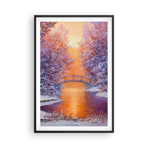 Poster in cornice nera - Incontriamoci qui - 61x91 cm