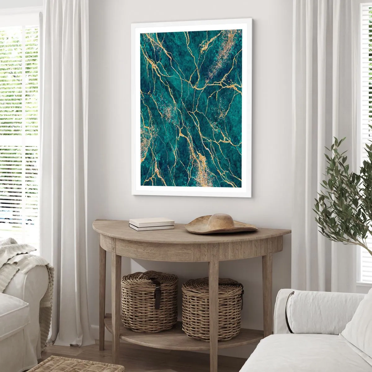 Poster in cornice bianca - La vena d'oro - 50x70 cm