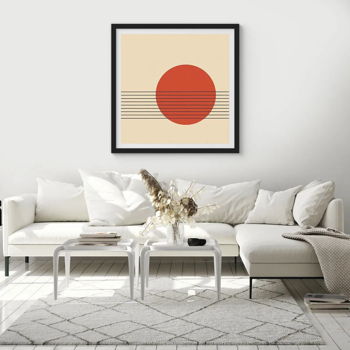 Poster in cornice nera - Nel cerchio e oltre - 50x50 cm