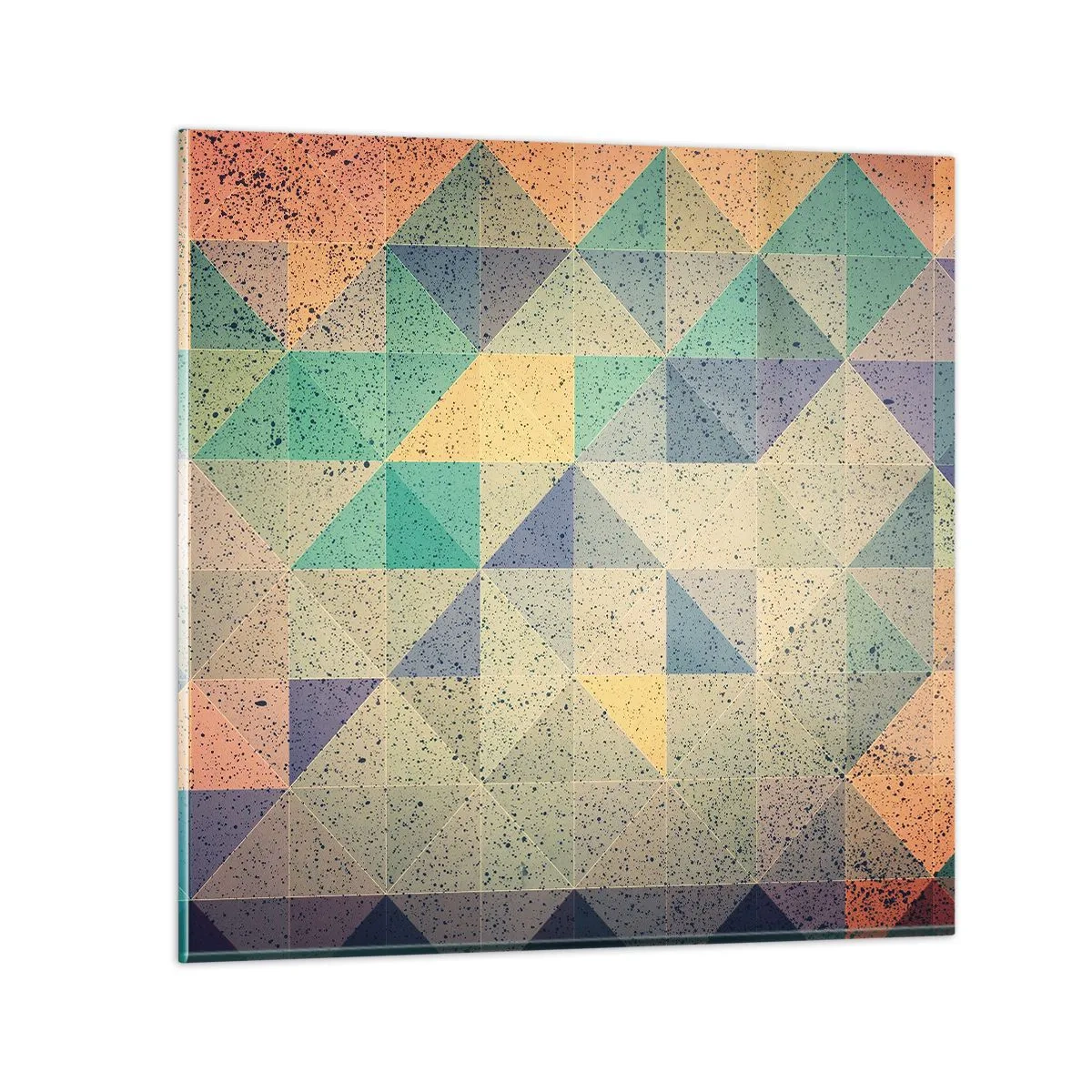 Quadro su vetro - La repubblica dei triangoli - 60x60 cm