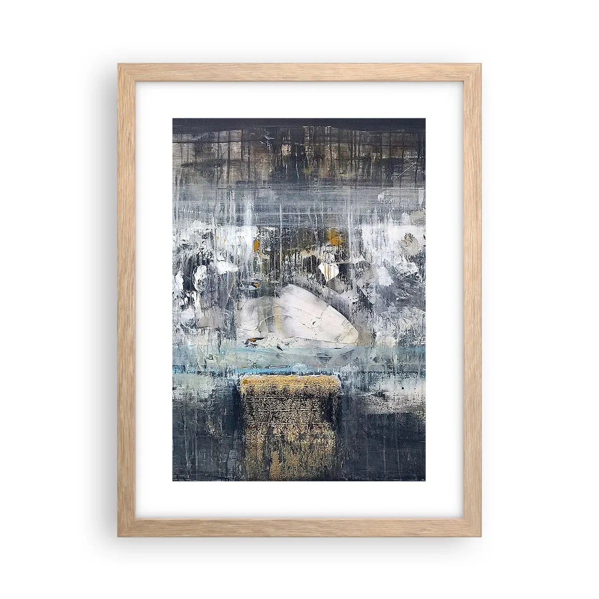 Poster in cornice rovere chiaro - Talvolta è facile, talvolta è difficile - 30x40 cm