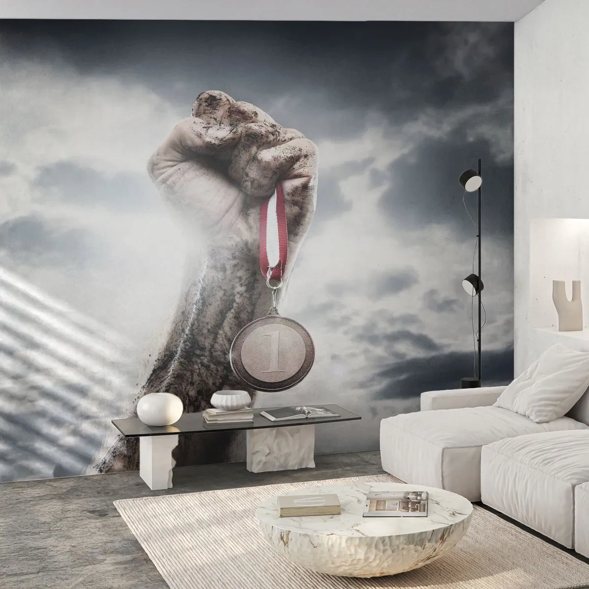 Fotomurali Standard Eco - Per aspera ad astra - Sport, Medaglia sportiva, 3D - 450x315 cm