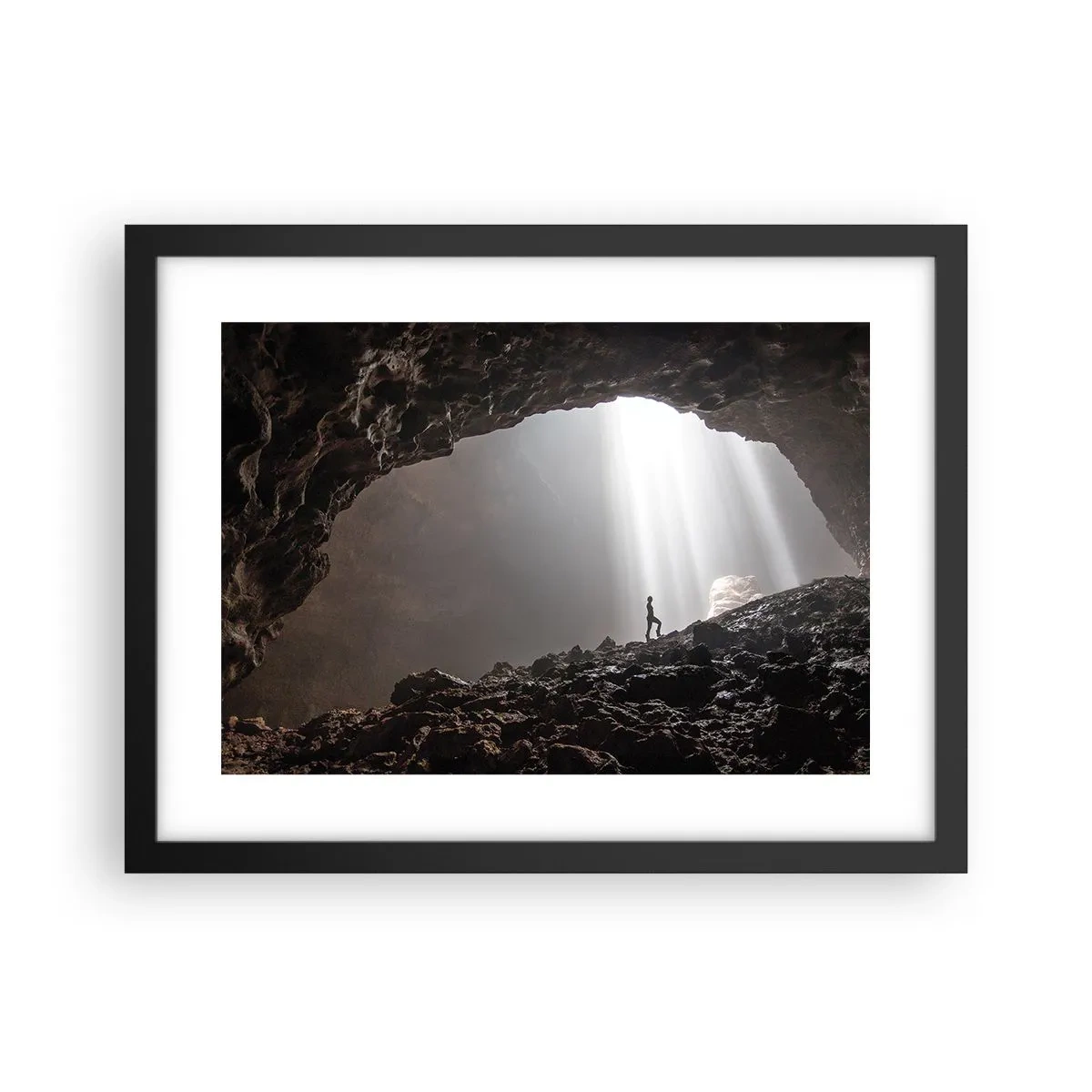 Poster in cornice nera - Grotta luminosa - 40x30 cm