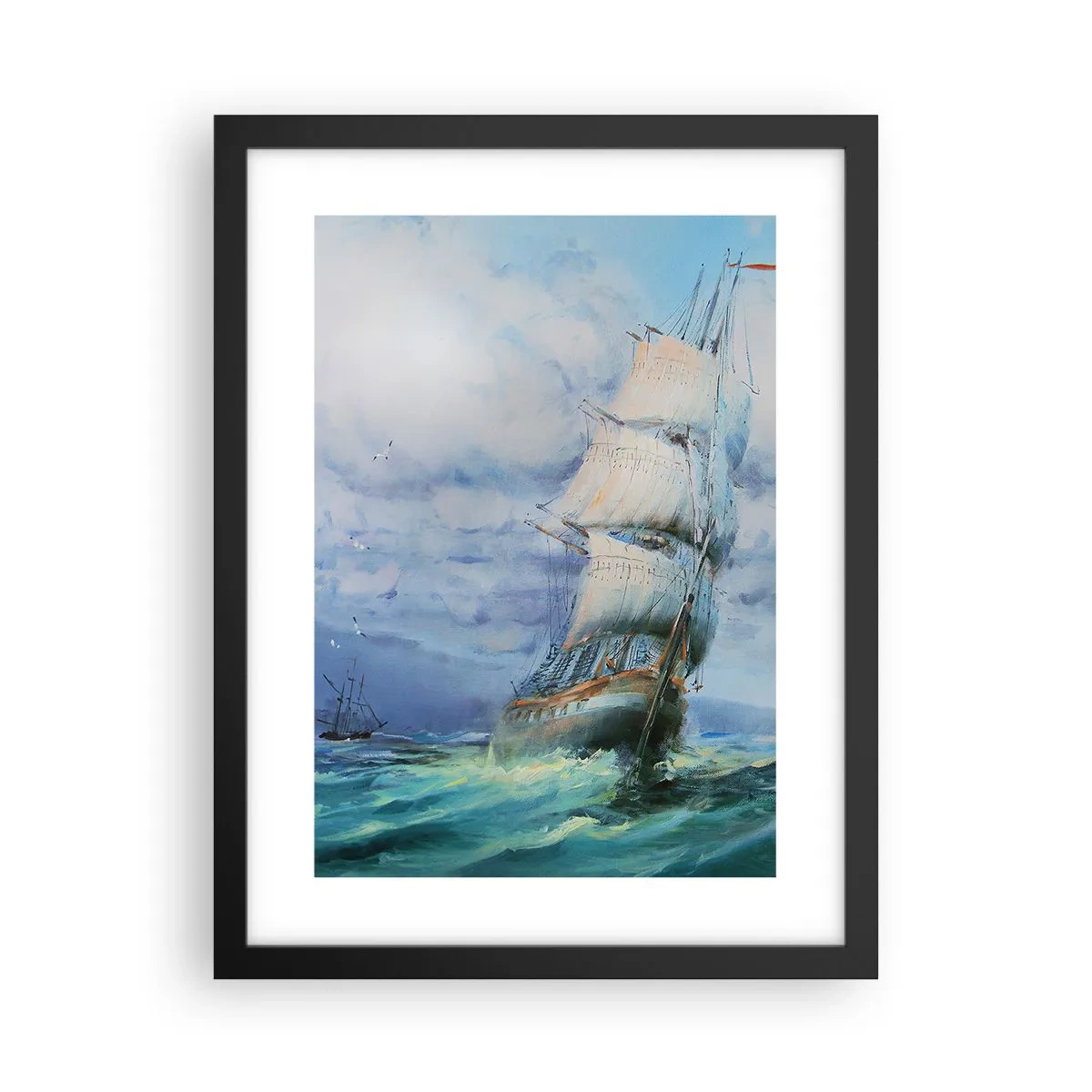 Poster in cornice nera - Con il vento in favore - 30x40 cm