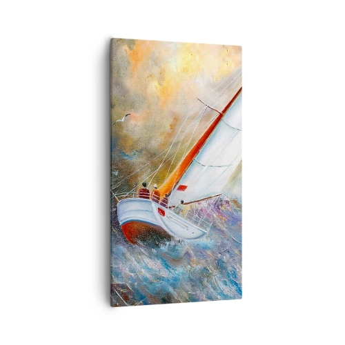 Quadro su tela - Stampe su Tela - Correndo sulle onde - 55x100 cm