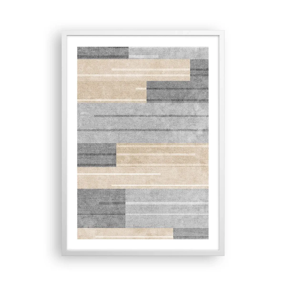 Poster in cornice bianca - Composizione: rigare dritto - 50x70 cm