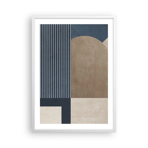 Poster in cornice bianca - Composizione di semplicità e rotondità - 50x70 cm