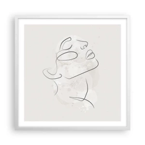 Poster in cornice bianca - Profilo di sogno - 60x60 cm