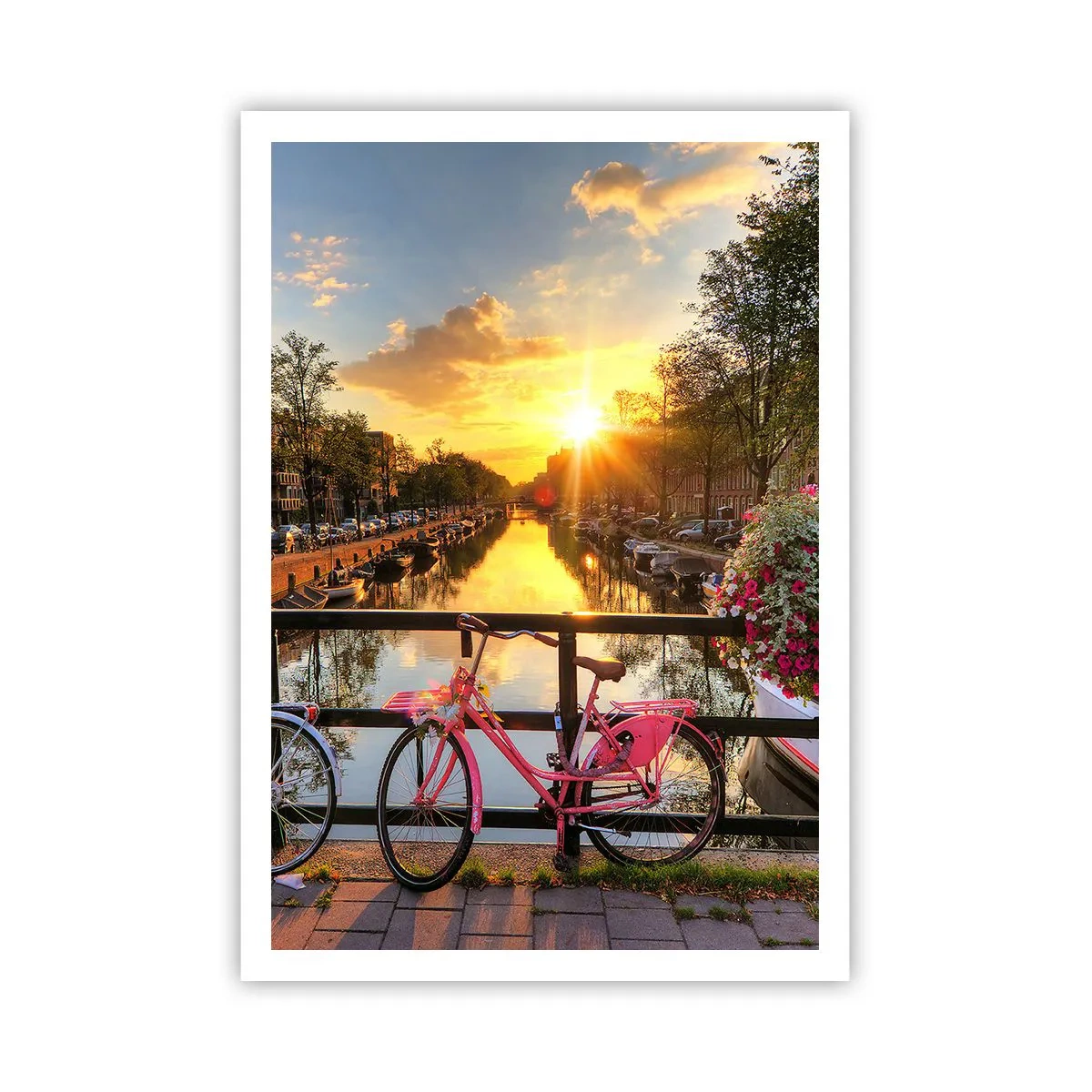 Poster - Mattino di primavera ad Amsterdam - 70x100 cm
