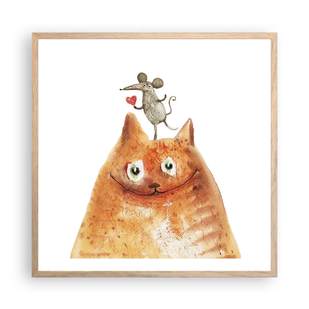 Poster in cornice rovere chiaro - I paradossi dell'amore - 60x60 cm