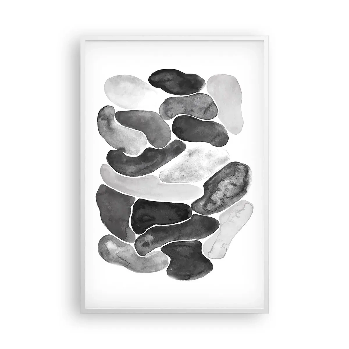 Poster in cornice bianca - Astrazione rocciosa - 61x91 cm