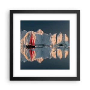 Poster in cornice nera - Ai confini del mondo - 30x30 cm