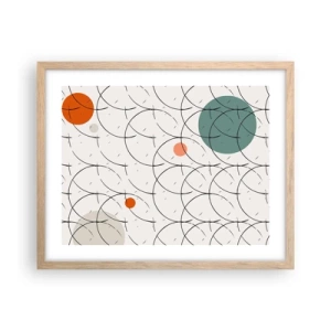 Poster in cornice rovere chiaro - Nello spirito della pop-art - 50x40 cm