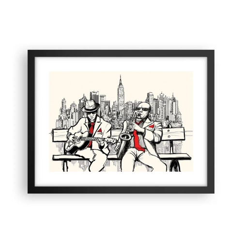 Poster in cornice nera - Improvvisare a New York - 40x30 cm