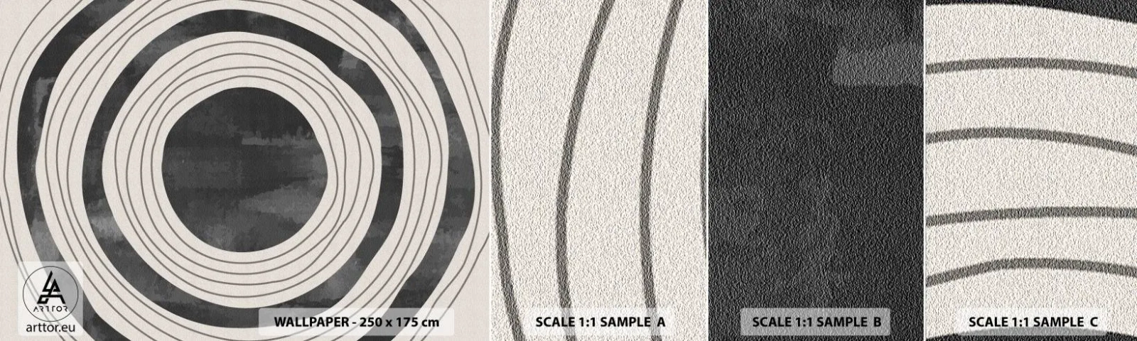 Campione Di Fotomurale Standard Eco - Proprio al centro - Ruote, Minimalismo, Invecchiato - 100x30 cm