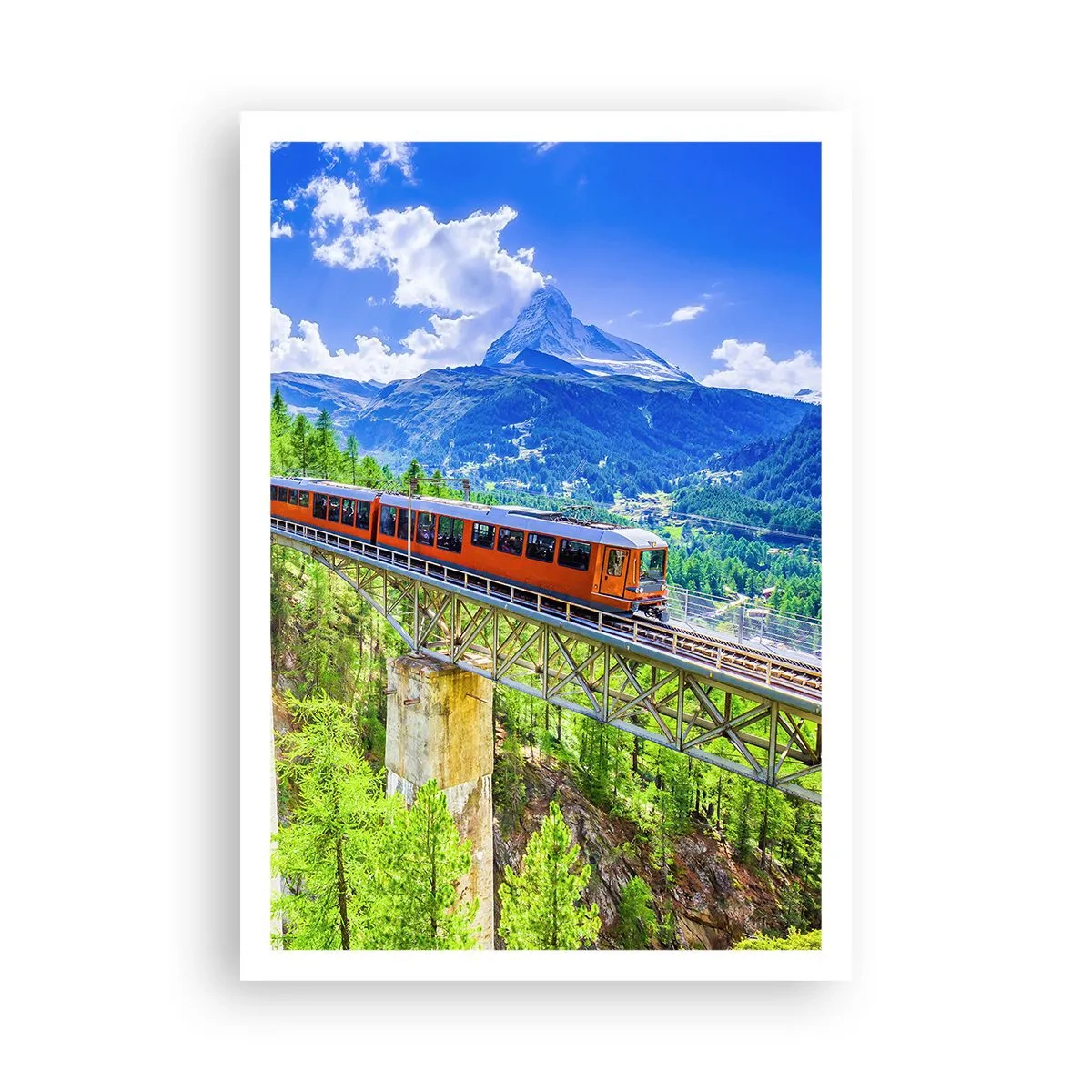 Poster - Ferrovia alpina - 70x100 cm