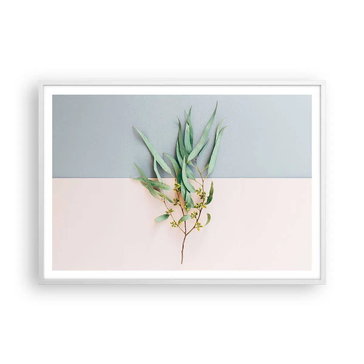 Poster in cornice bianca - Delicatezza pastello - 100x70 cm