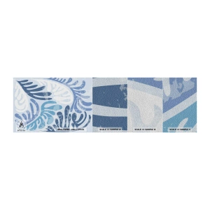 Campione di Fotomurale Premium Sand - Felci blu - Minimalismo, Pastello, Boho - 100x30 cm