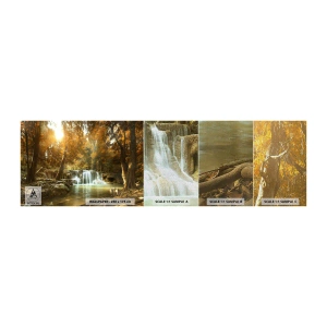 Campione di Fotomurale Premium Canvas - Cascata nel parco - Paesaggio, Cascata, foresta - 100x30 cm