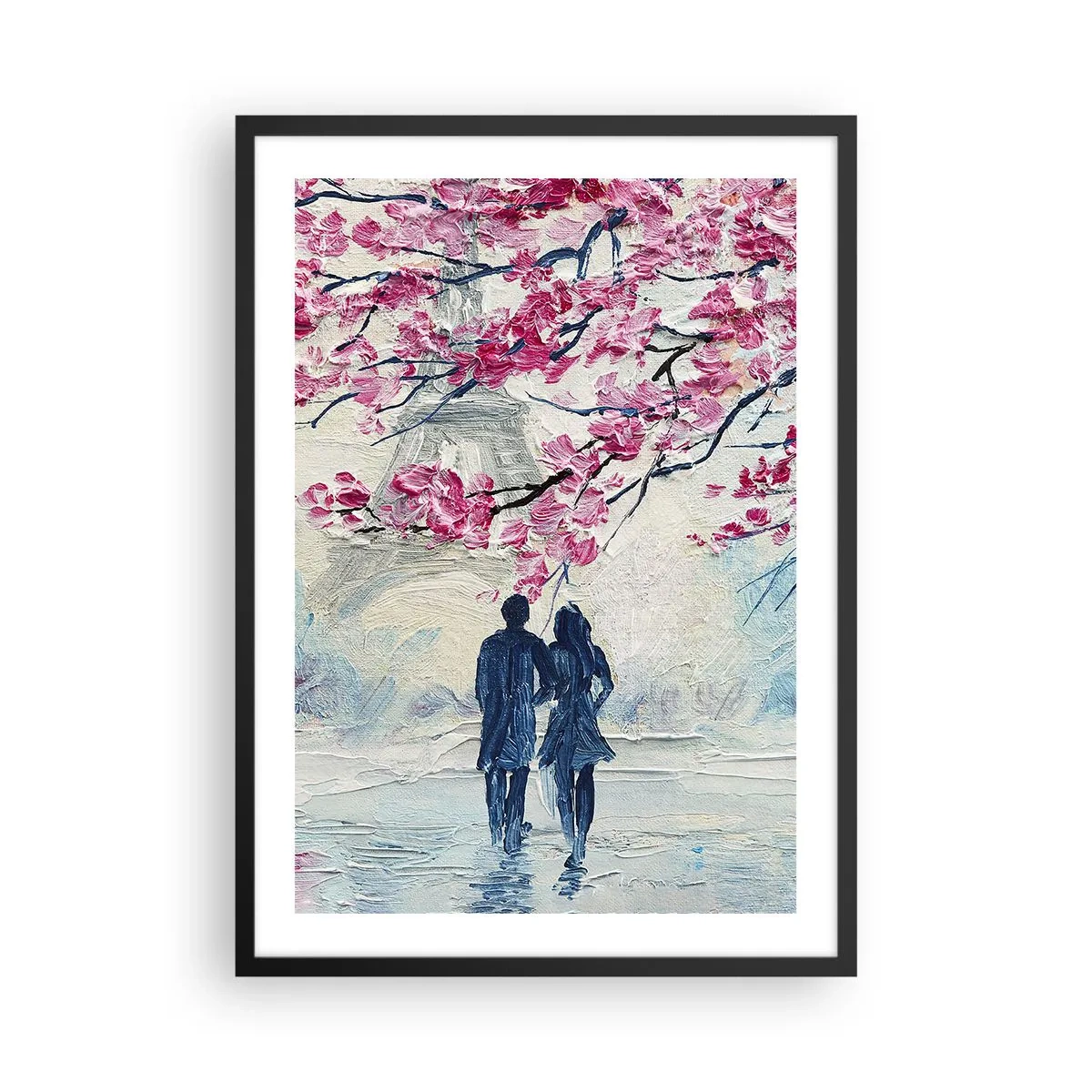 Poster in cornice nera - Passeggiata romantica - 50x70 cm
