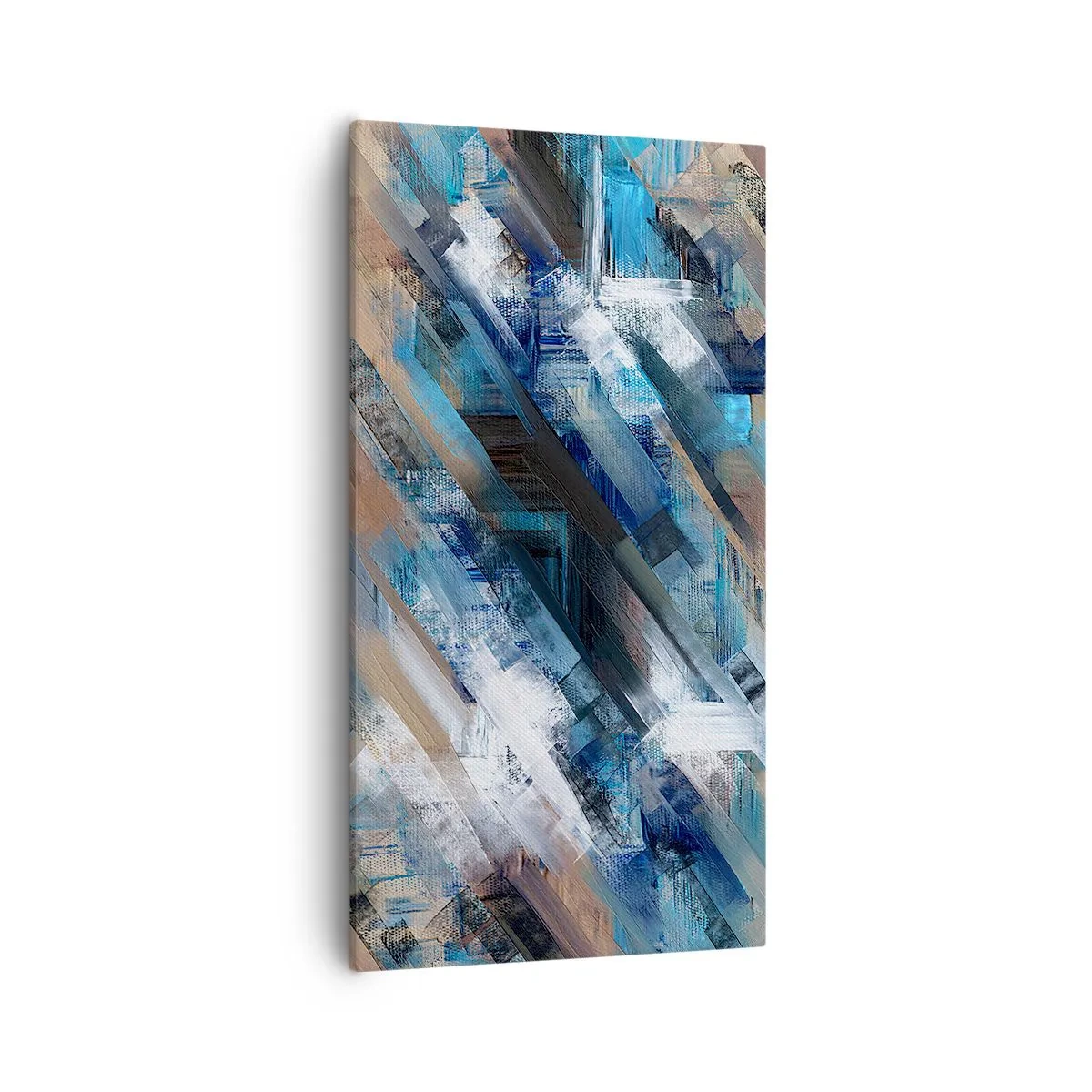 Quadro su tela - Stampe su Tela - Sulla diagonale blu - 55x100 cm