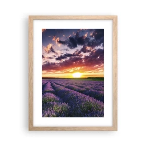 Poster in cornice rovere chiaro - Il mondo della lavanda - 30x40 cm