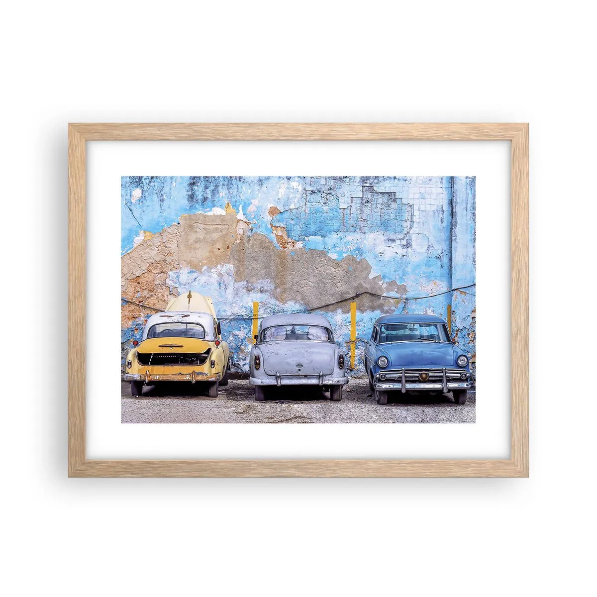 Poster in cornice rovere chiaro - L'incontro dei veterani - 40x30 cm