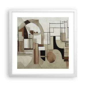 Poster in cornice bianca - Paesaggio urbano 2.0 - 40x40 cm