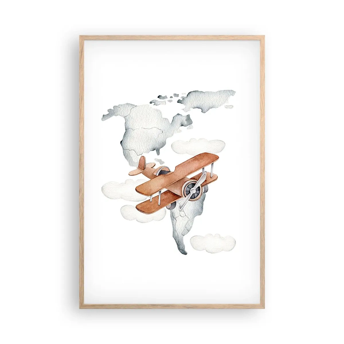 Poster in cornice rovere chiaro - Nello spirito dei pionieri - 61x91 cm