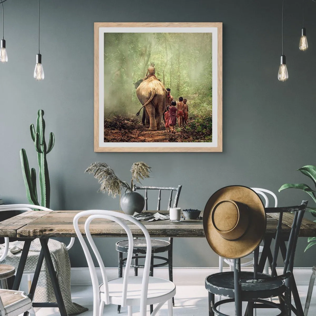 Poster in cornice rovere chiaro - Il nuovo Libro della Giungla - 30x30 cm