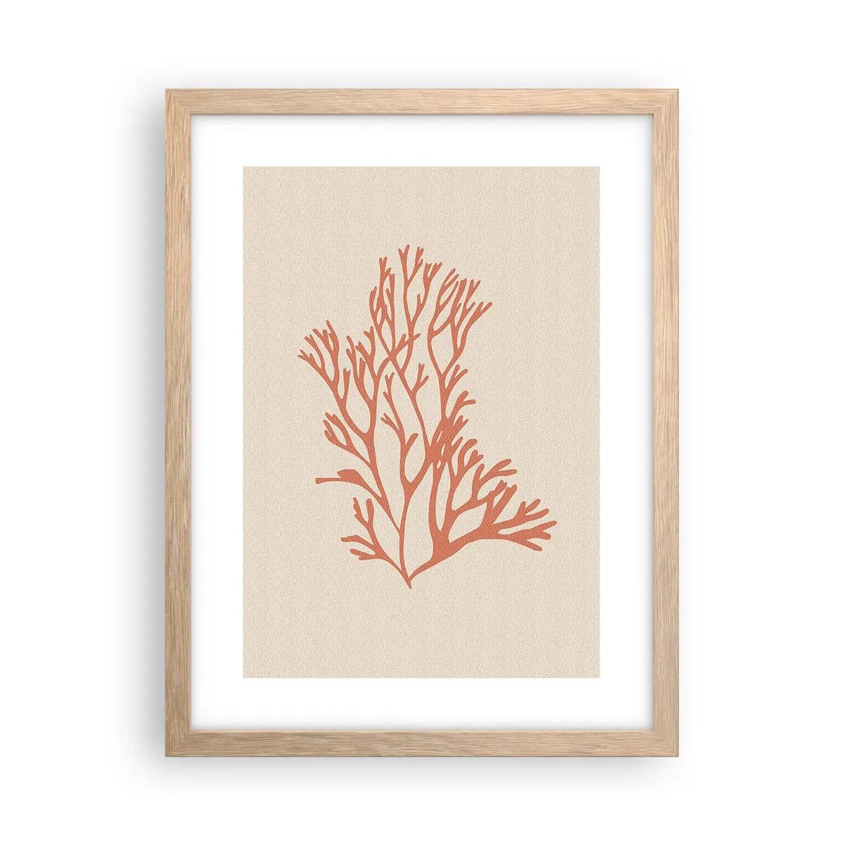 Poster in cornice rovere chiaro - Filigrana di corallo - 30x40 cm