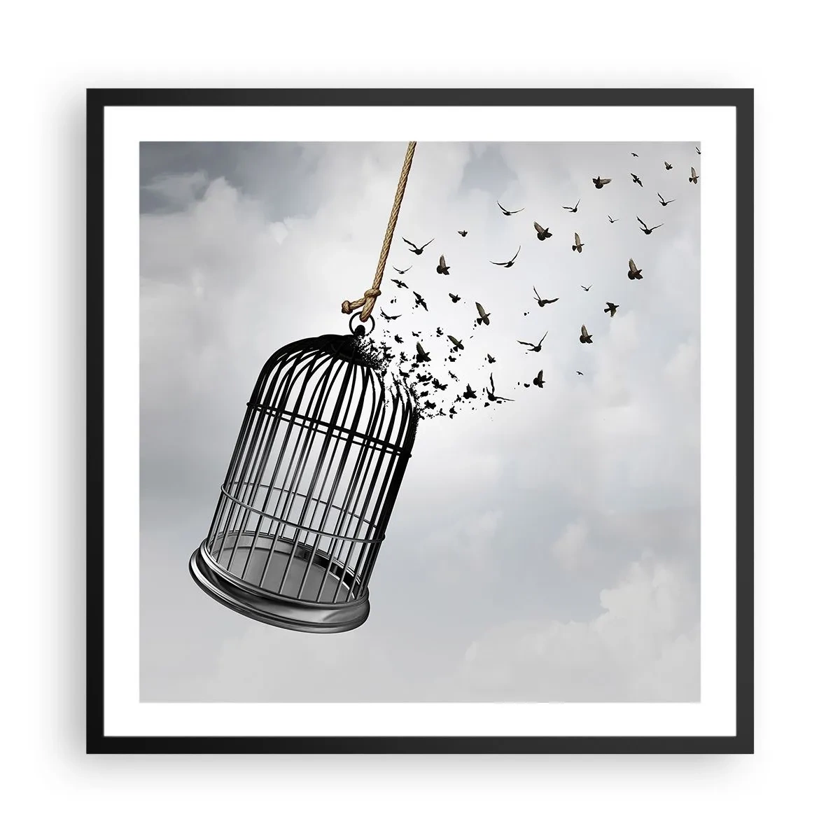 Poster in cornice nera - Fede... Speranza... Libertà! - 60x60 cm