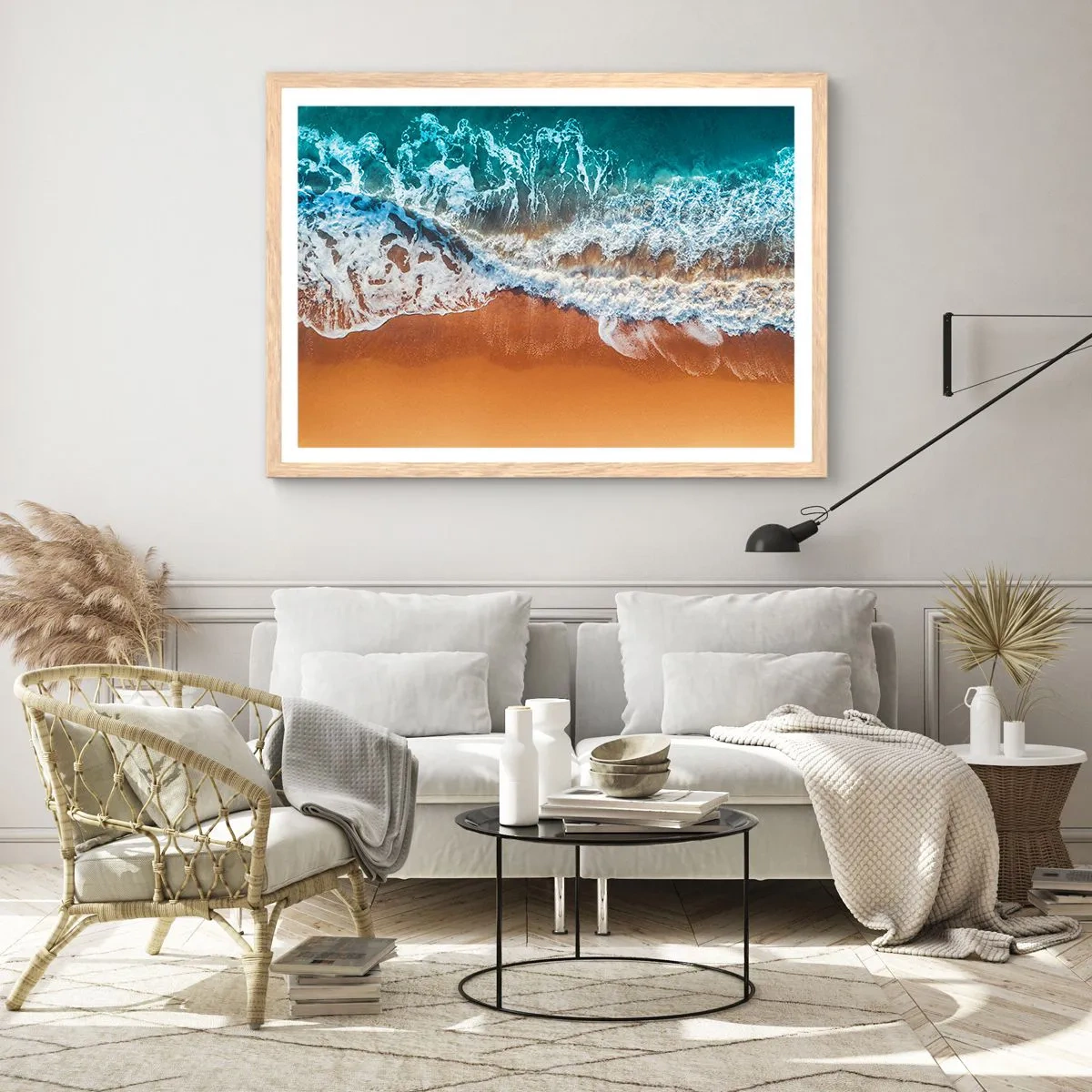 Poster in cornice rovere chiaro - Sempre in coppia - 91x61 cm