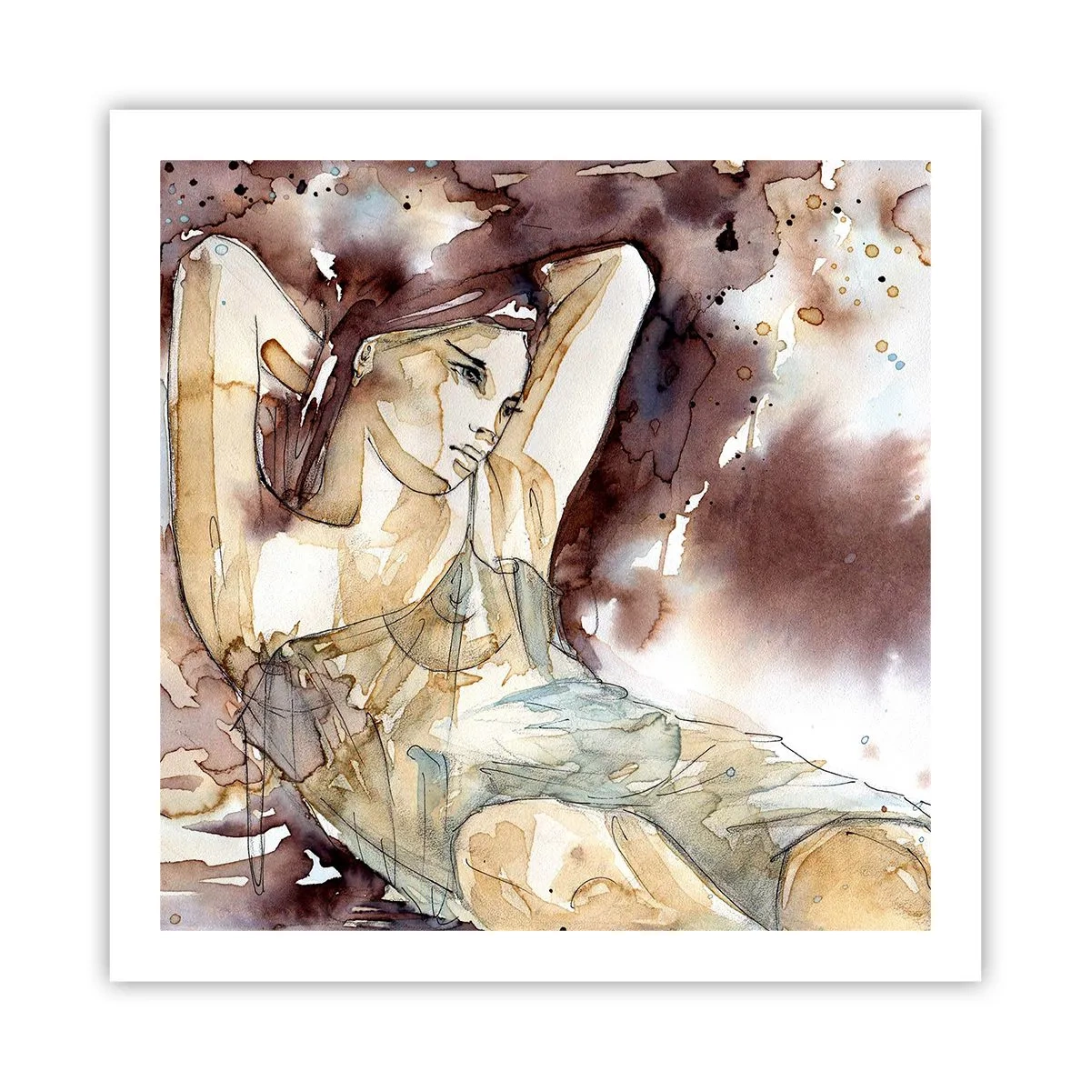 Poster - Di umore lilla - 60x60 cm