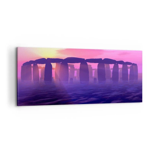 Quadro su tela - Stampe su Tela - Mistero in un'alba nebbiosa - 100x40 cm
