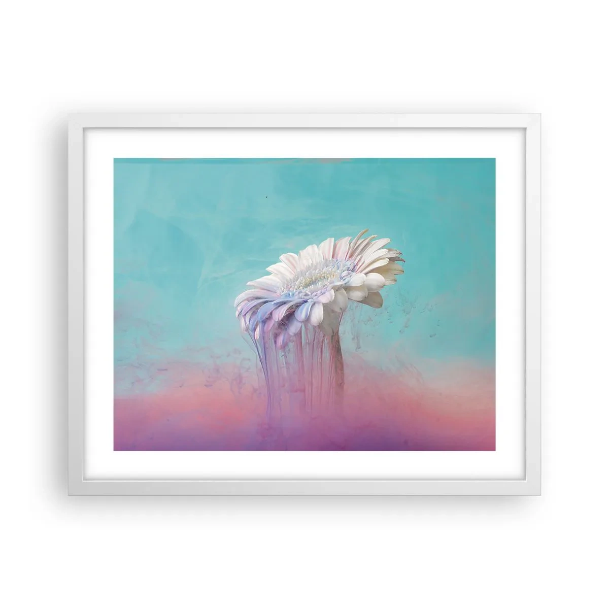 Poster in cornice bianca - L'aldilà dei fiori - 50x40 cm