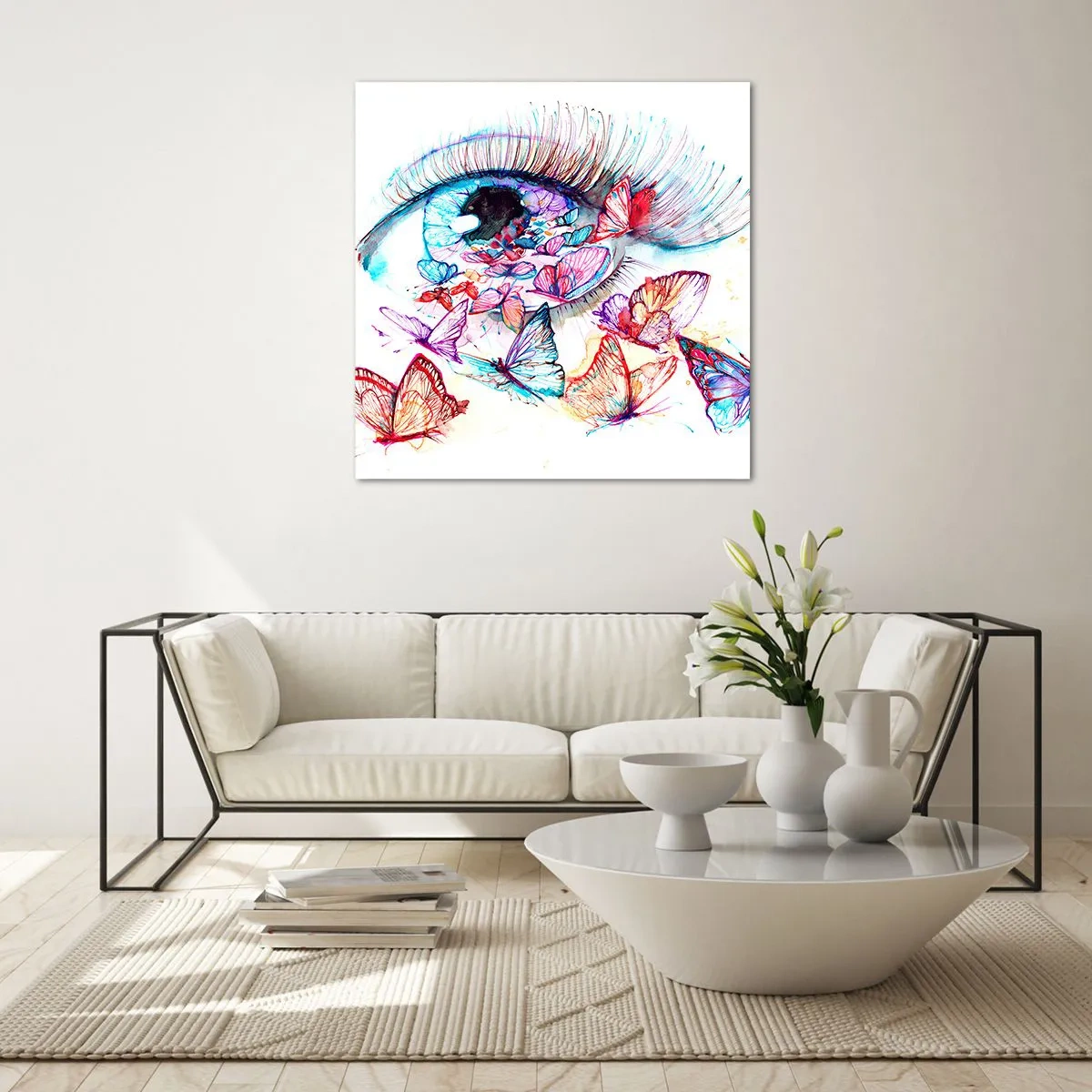 Quadro su vetro - Occhio incantato - 70x70 cm