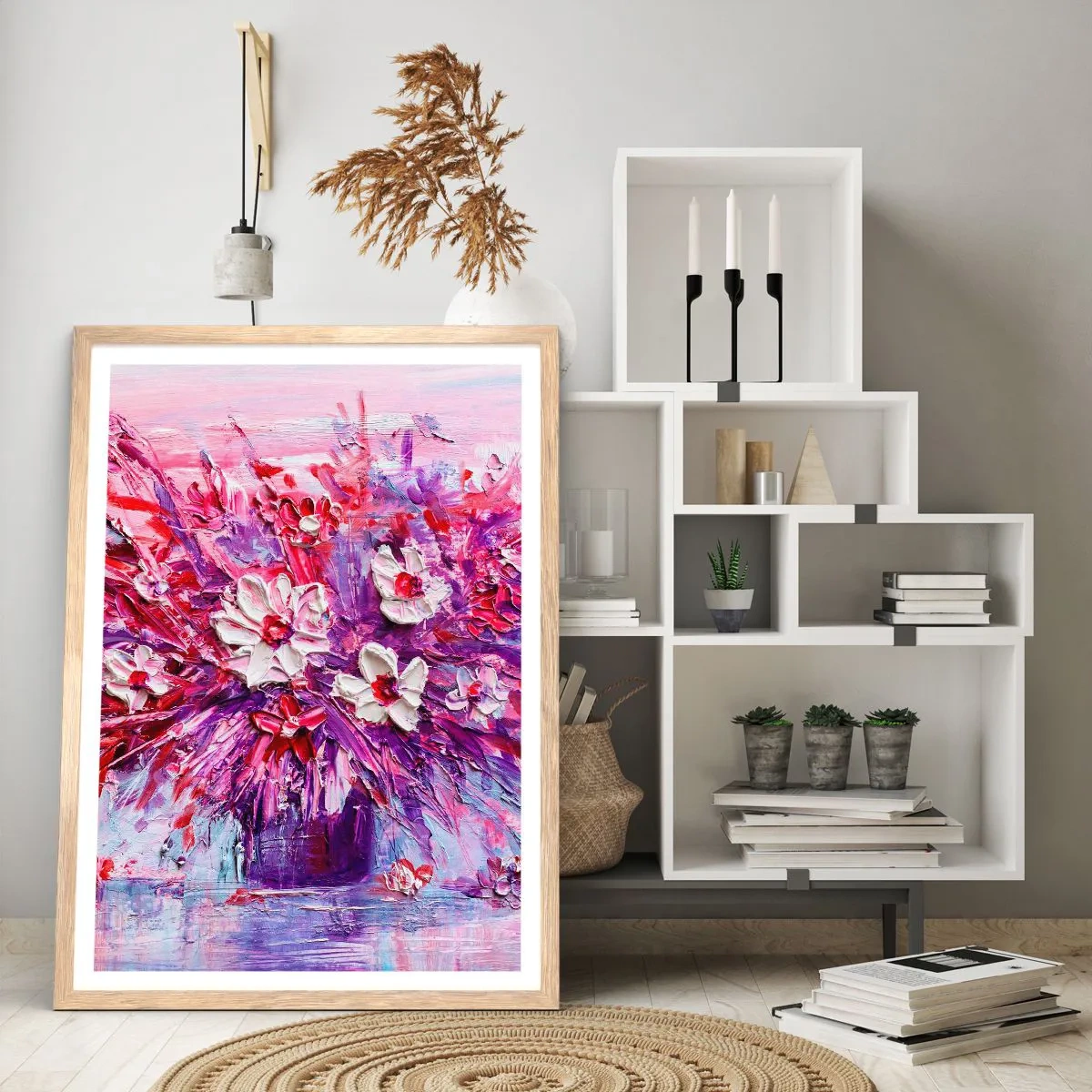 Poster in cornice rovere chiaro - Innocenza e passione - 70x100 cm