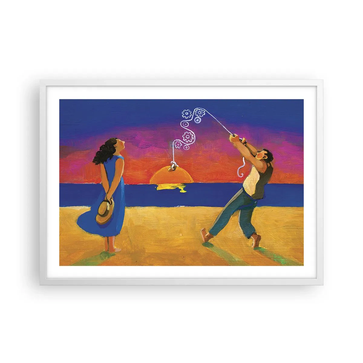 Poster in cornice bianca - Più delle stelle del cielo - 70x50 cm