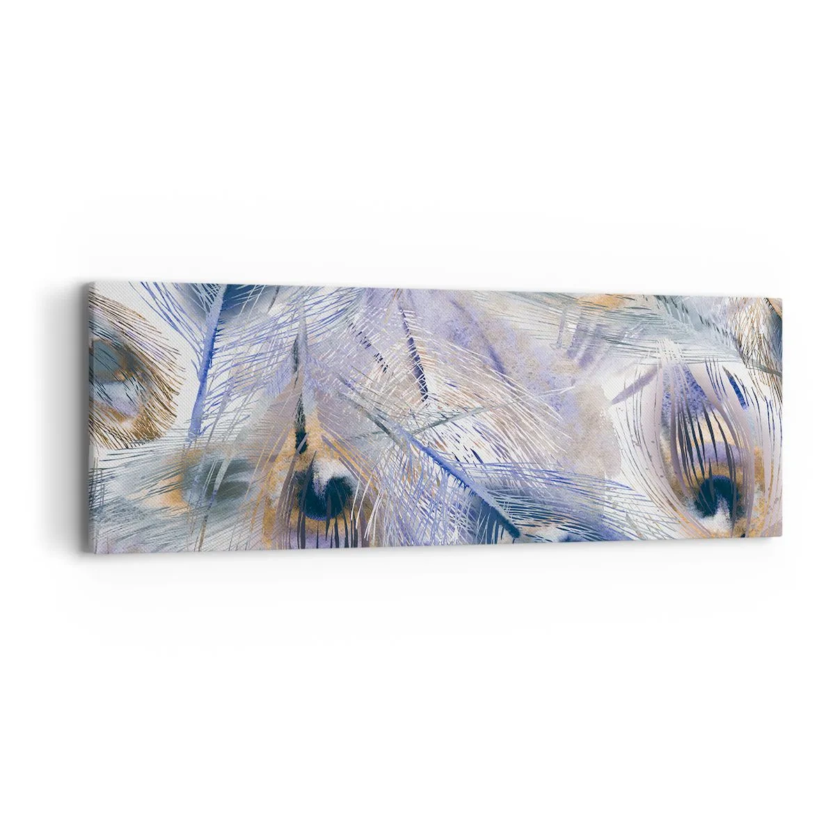 Quadro su tela - Stampe su Tela - Composizione a occhio di pavone - 90x30 cm