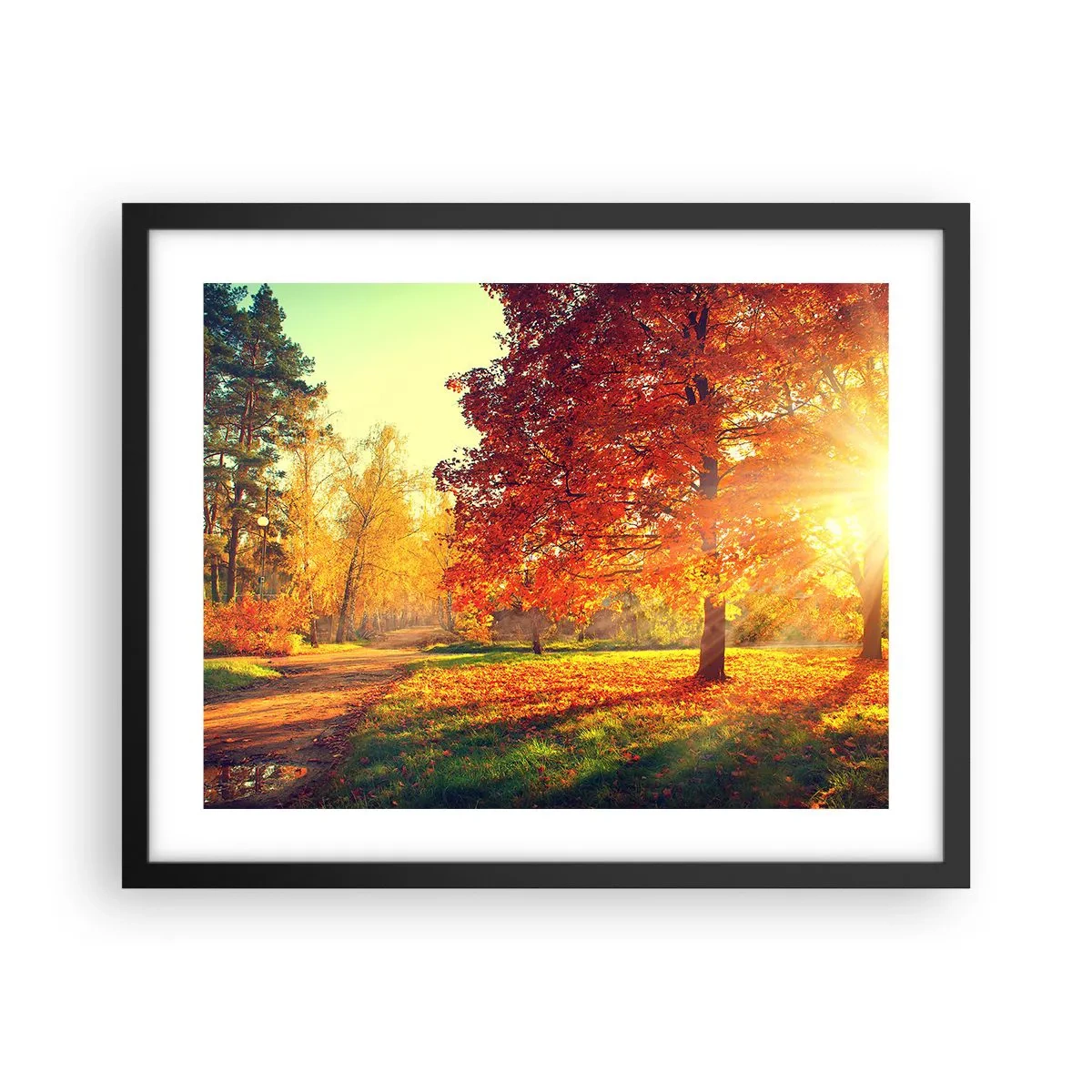 Poster in cornice nera - Rosso è bello - 50x40 cm