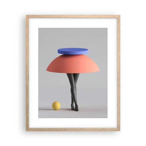 Poster in cornice rovere chiaro - Composizione surrealista - 40x50 cm