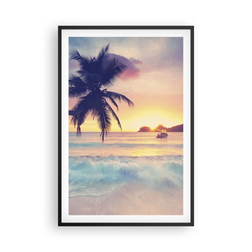 Poster in cornice nera - Sera nell'insenatura - 61x91 cm