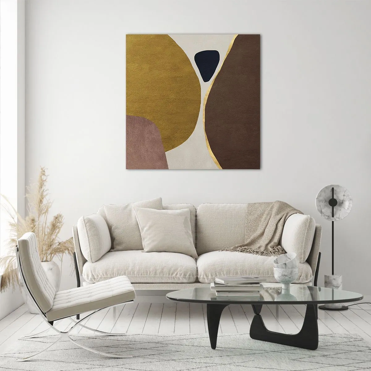 Quadro su vetro - Astrazione: un luogo nello spazio - 60x60 cm