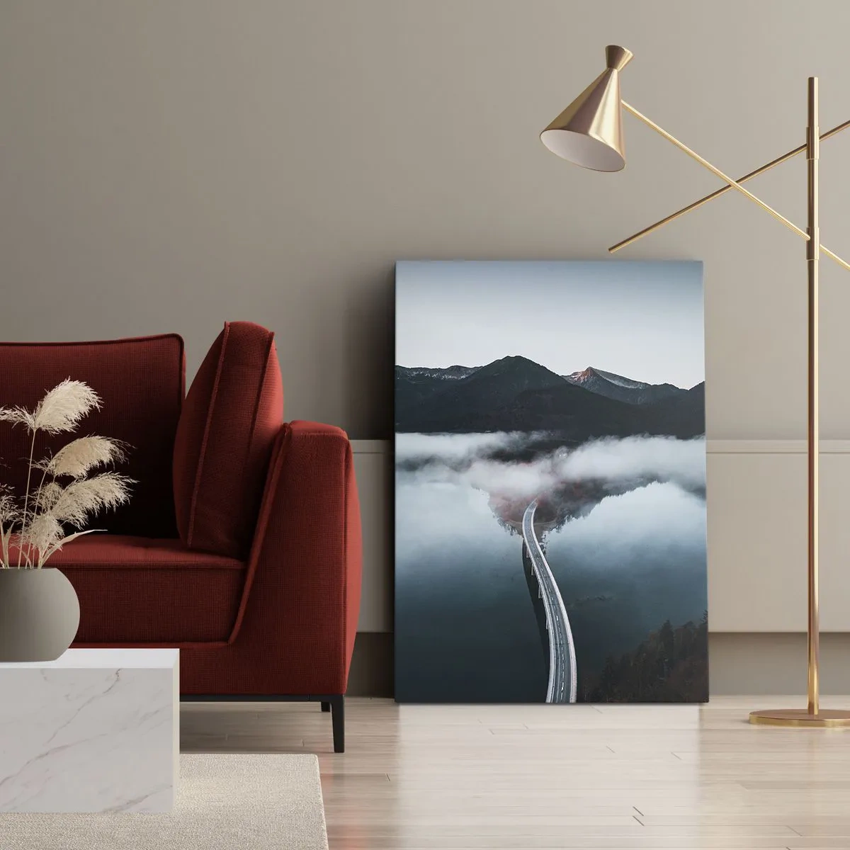 Quadro su tela - Stampe su Tela - Sull'acqua liscia come uno specchio - 80x120 cm