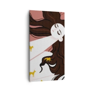 Quadro su tela - Stampe su Tela - Il sogno del cavallo d'oro - 55x100 cm