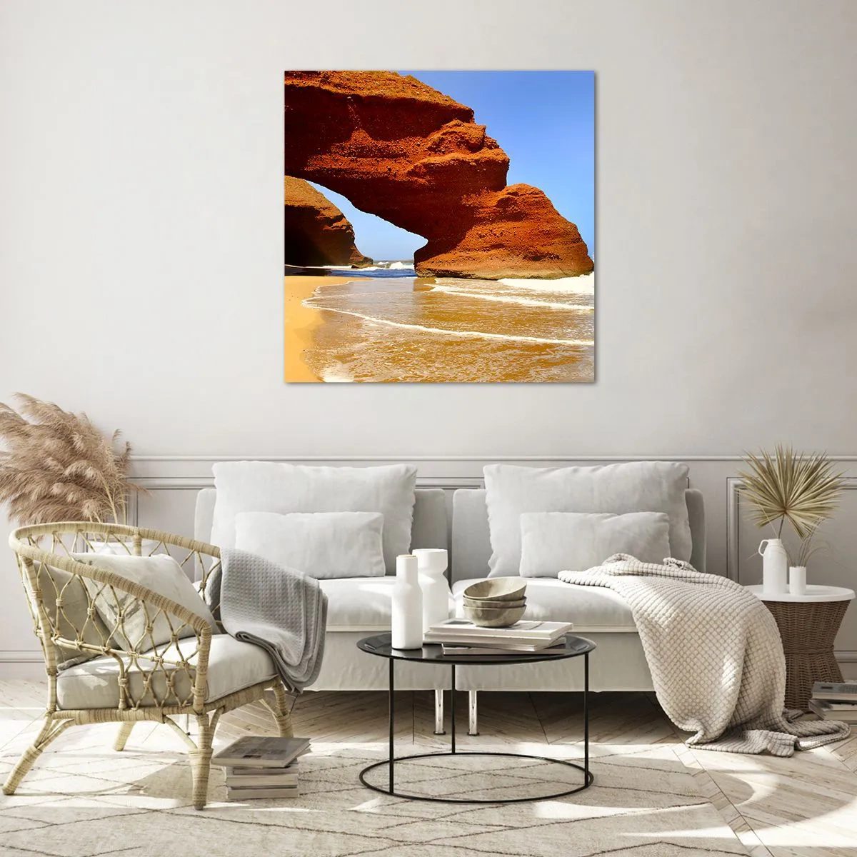 Quadro su vetro - Migliaia di anni di acqua e vento - 70x70 cm