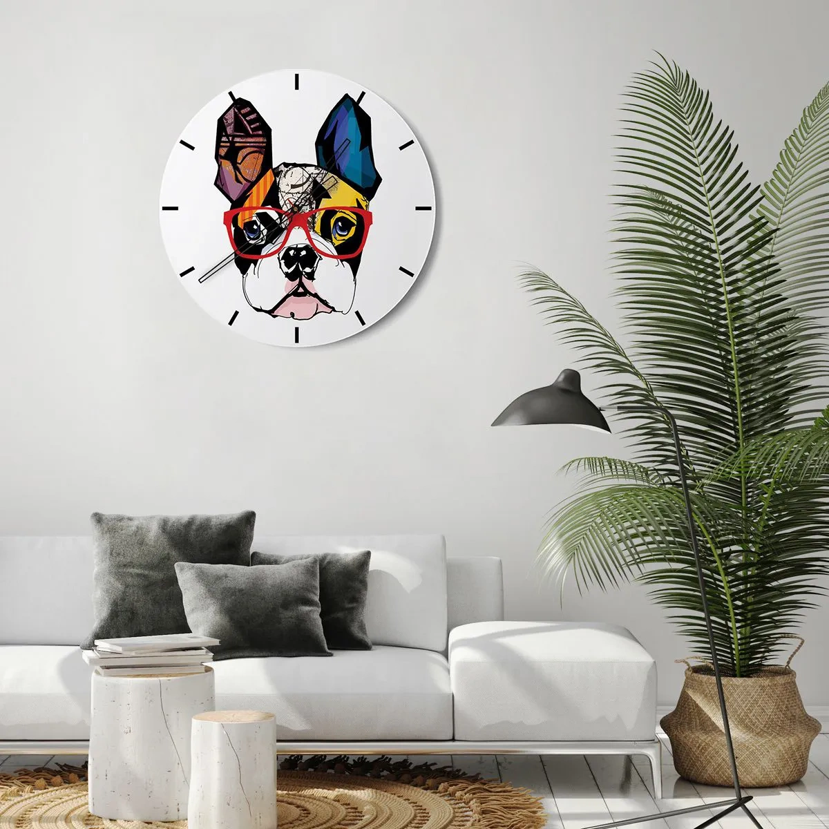 Orologio da parete - Orologio in Vetro - Intellettuale - 40x40 cm